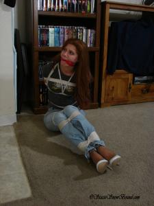 www.staciesnowbound.com - Stacie Snow Tied And Gagged in White Heels! thumbnail